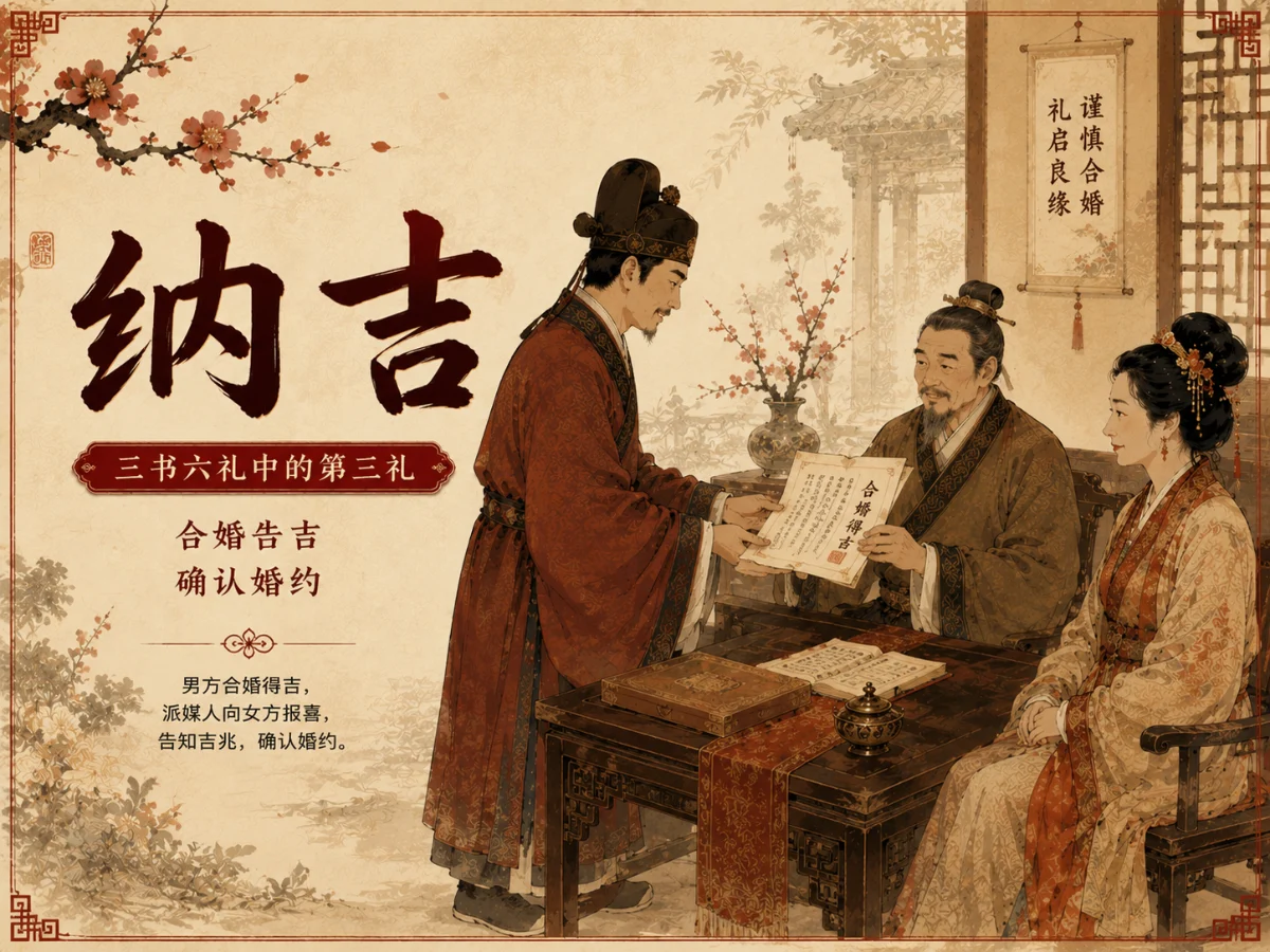 纳吉是什么意思？三书六礼中的第三礼为何被称为定亲之礼